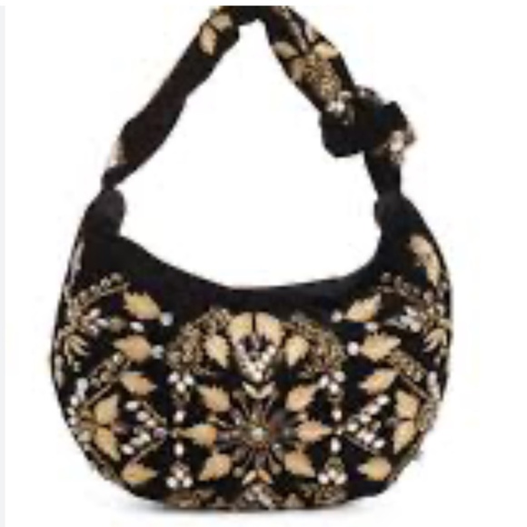 Beaded Velvet Handbag - Picture 1 of 3